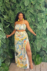 "Cabo" Skirt Set in Blue