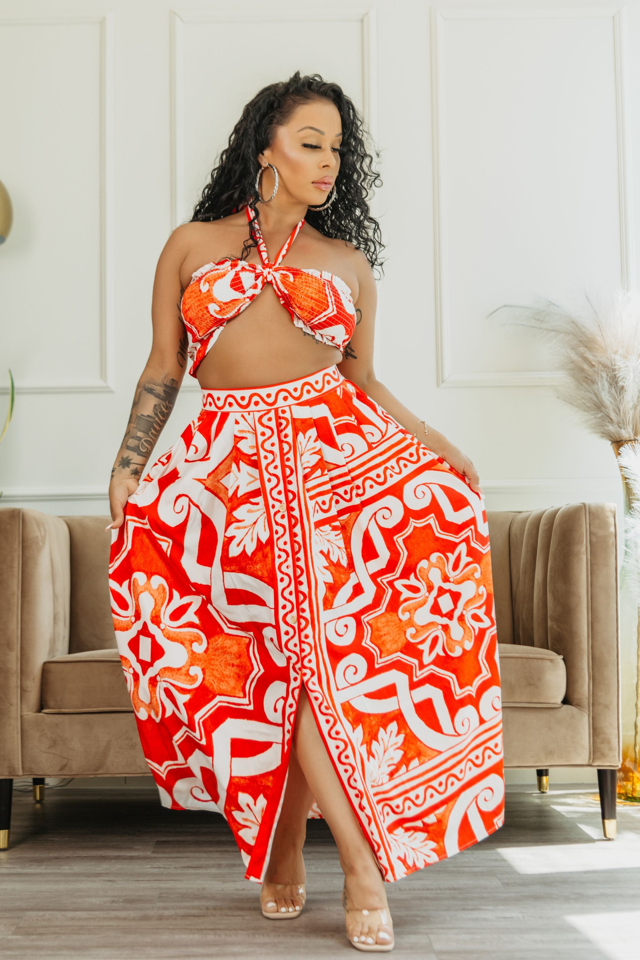 Island Blossom Skirt Set