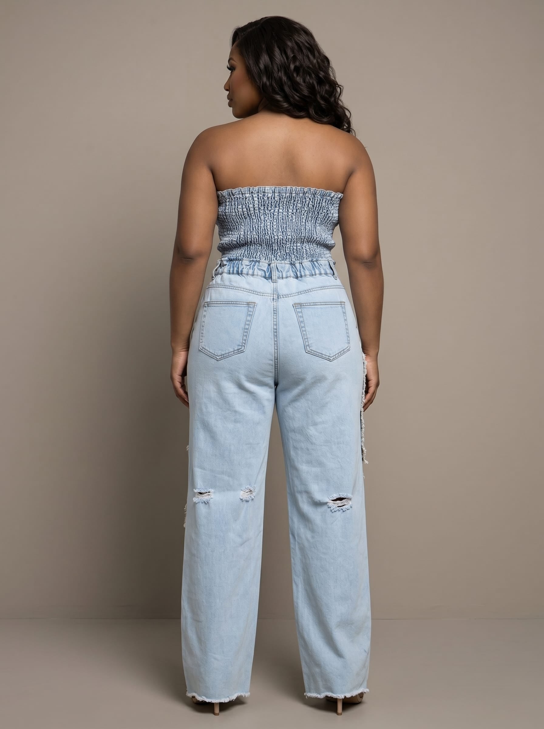 Raw Edge Jumpsuit