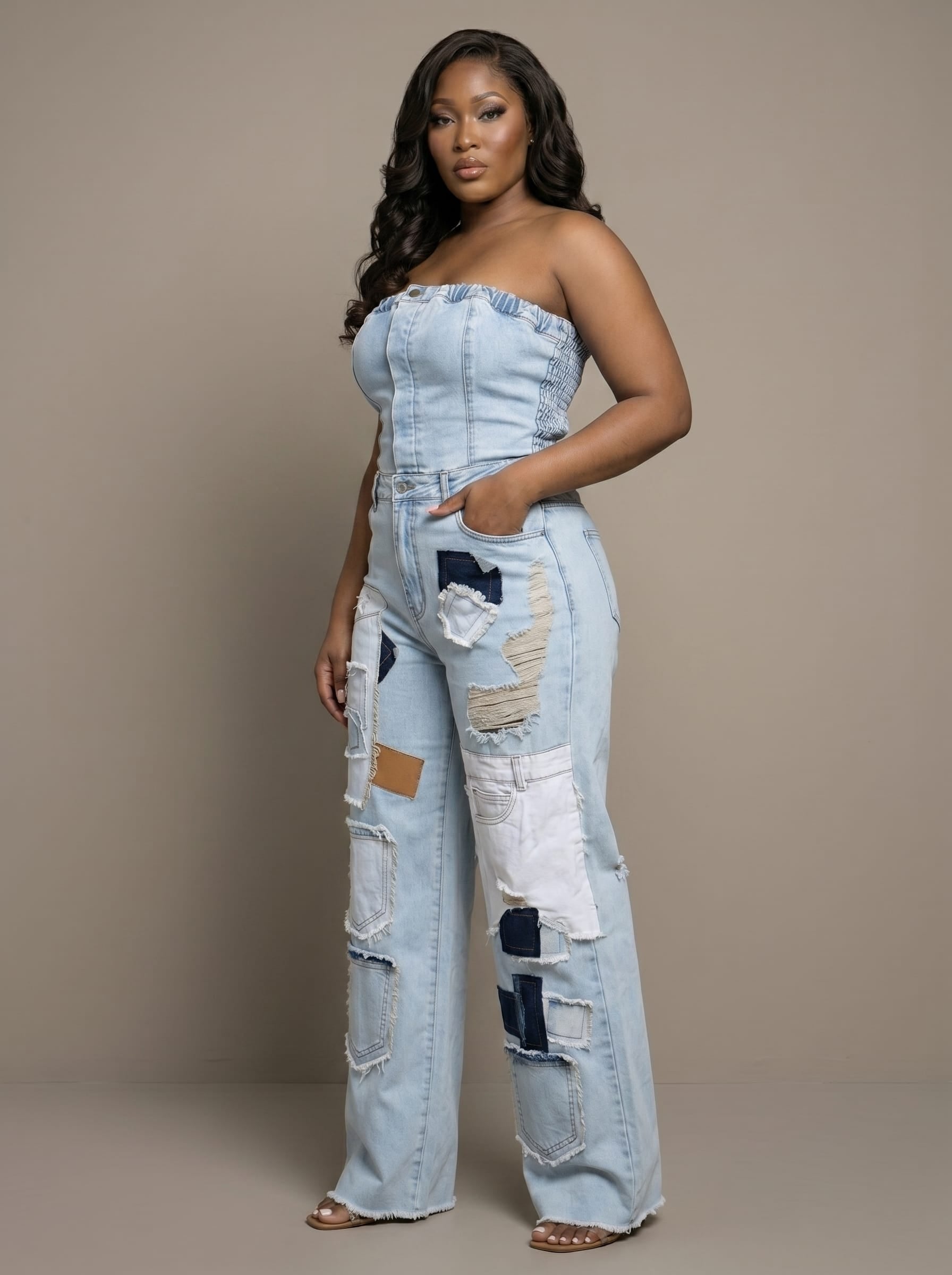Raw Edge Jumpsuit