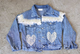 Ruffles & Heart Oversized Denim Jacket